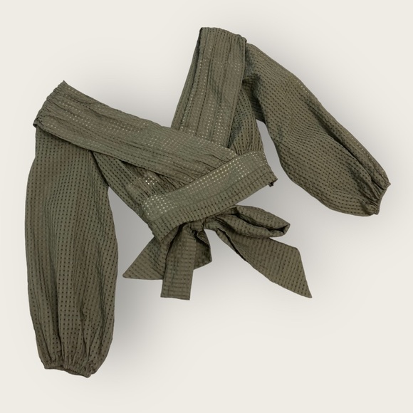 NWT Maeve by Anthropology Green Blouse - Picture 4 of 12